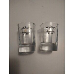 2 Jack Daniel's Tennessee Fire Shot Glasses